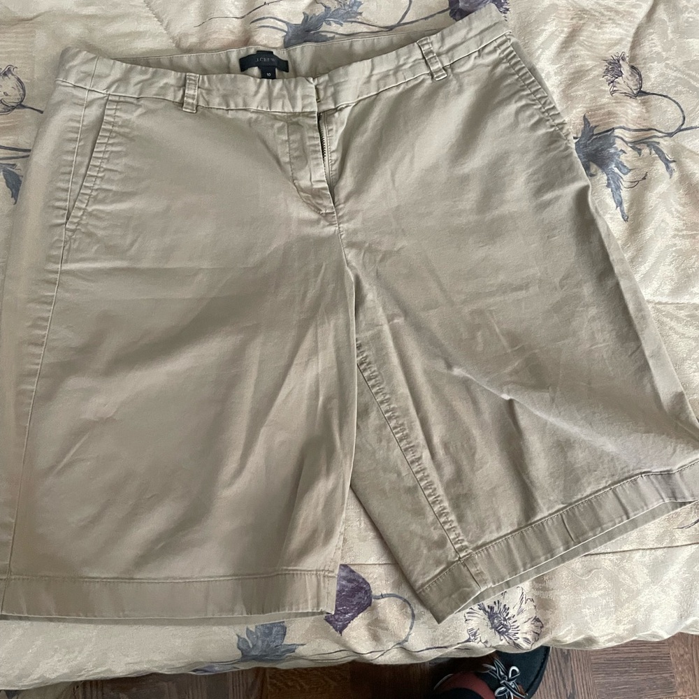 J. Crew Tan Bermuda Shorts Classic Style